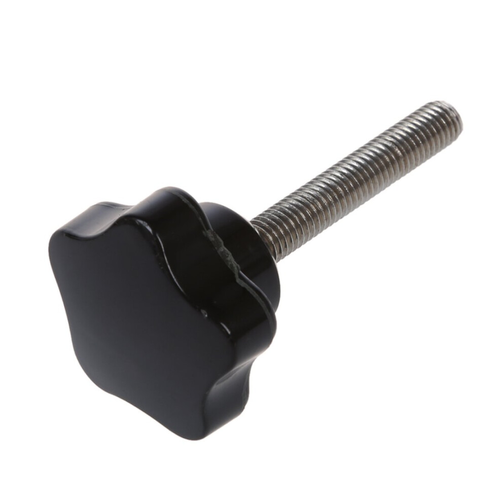 M8 X 50Mm Thread Replacement Star Hand Knob Tightening Screw Black Silver Tone, Threaded Knob, Star Knob Replacement 9354506225636