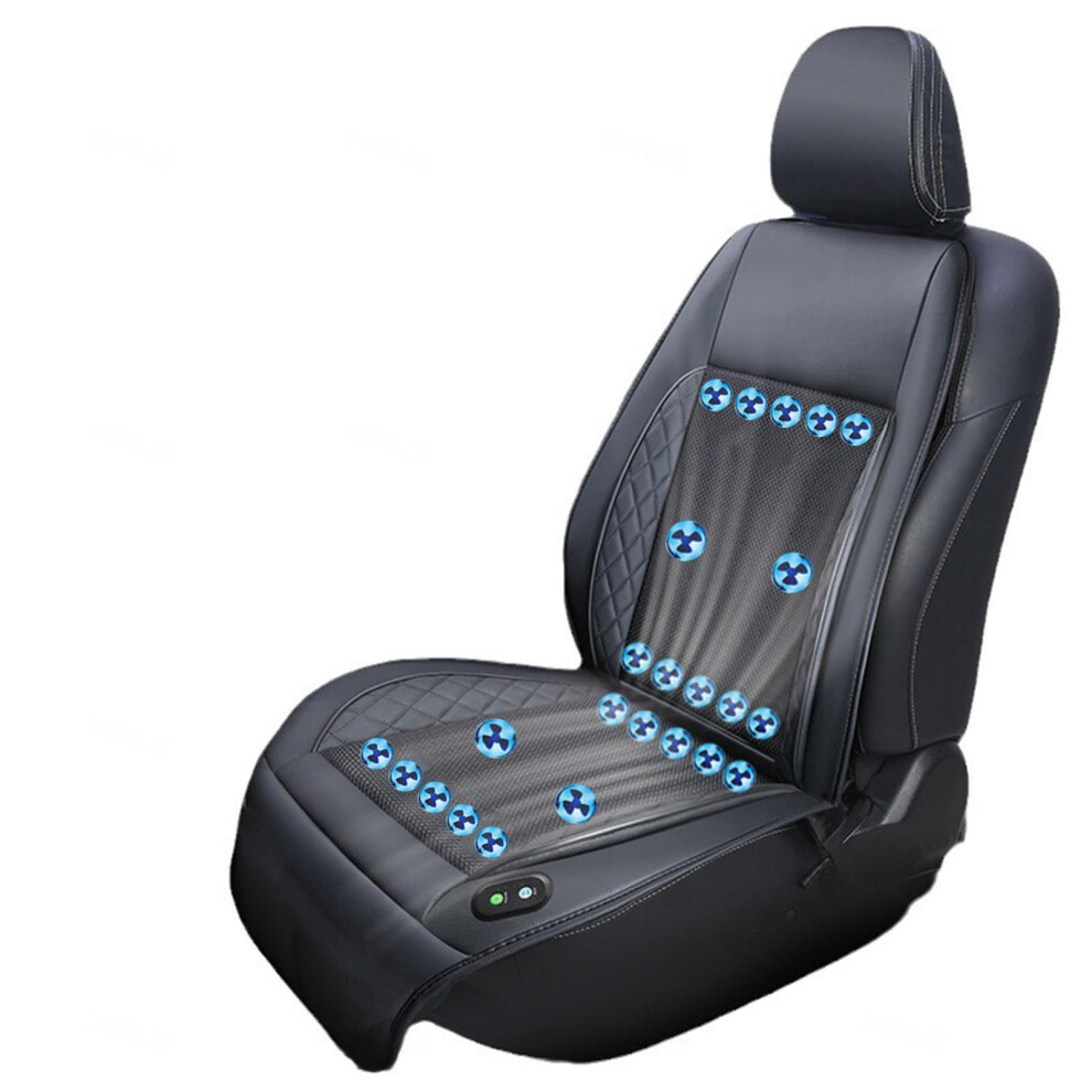 Cooling Car Seat 12V-24V With 24 Turbo Fans, 3 Speed Cooling, Seat Cushion Cooler For Cars, Suvs, Sedans, Trucks, Black 9084446357479