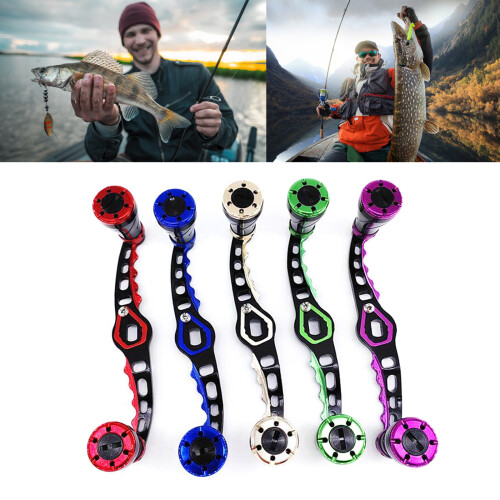 Fishing Reel Handle Durable Alloy Spinning Reel Handle Knob-Red 2