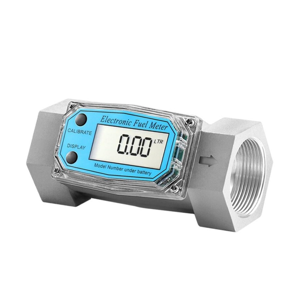 Water Flow Sensor Turbine Meter 1 Inch, Pcb Flow Indicator, Compatible With Water Gasoline Kerosene Methanol 9016109356642