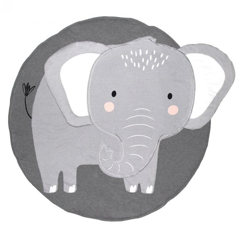 Baby Kids' Crawling Play Blanket Carpet Cartoon Elephant Pattern Floor Mat Nursery Floor Rug Baby Bedroom Decor