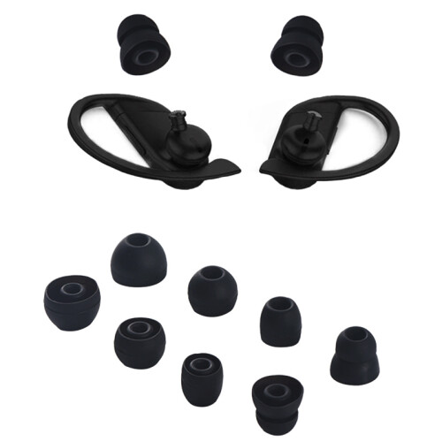 Ear tips ear plugs for 3.8 mm caliber headset Black