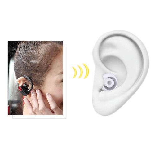 Ear tips ear plugs for 3.8 mm caliber headset Black 2