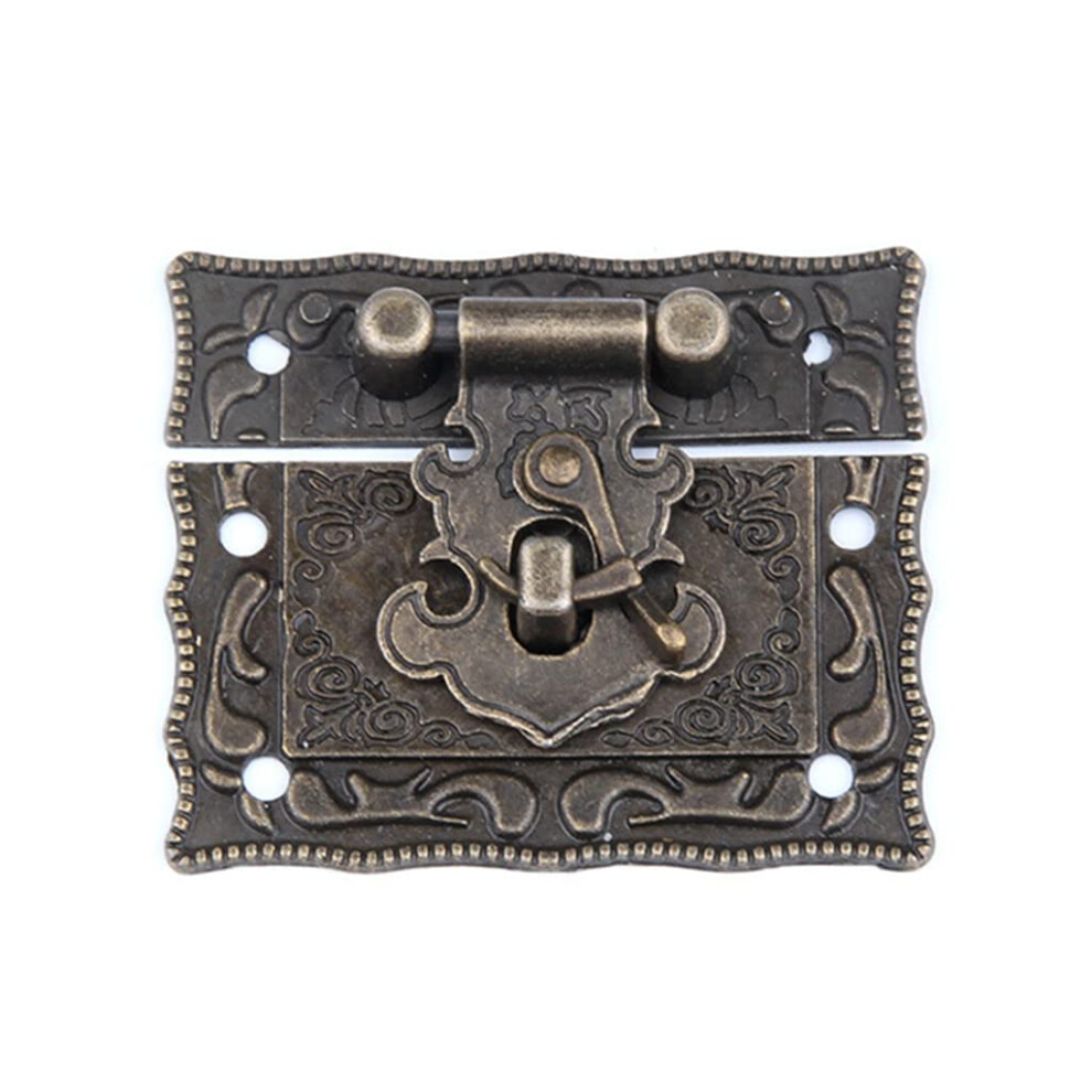 Vintage Decorative Hasp Zinc Alloy Swing Lock Clasp For Jewelry Box And Antique Furniture Hardware For Home Office 9016109356895