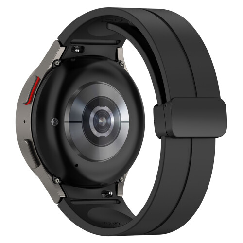 Μαύρο λουράκι σιλικόνης συμβατό με Samsung Galaxy Watch6/Watch6 Classic