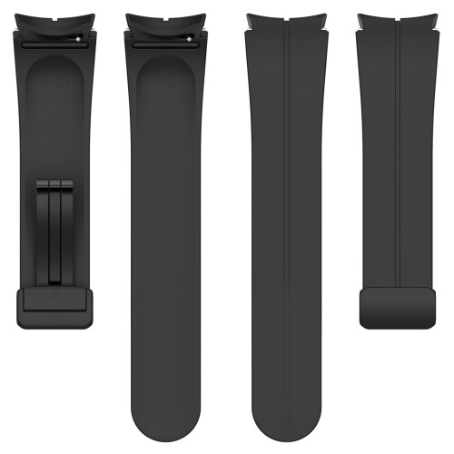 Μαύρο λουράκι σιλικόνης συμβατό με Samsung Galaxy Watch6/Watch6 Classic 2