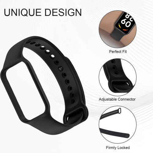 Bratara pentru Xiaomi Smart Band 8 Active, Redmi Band 2 Black 1
