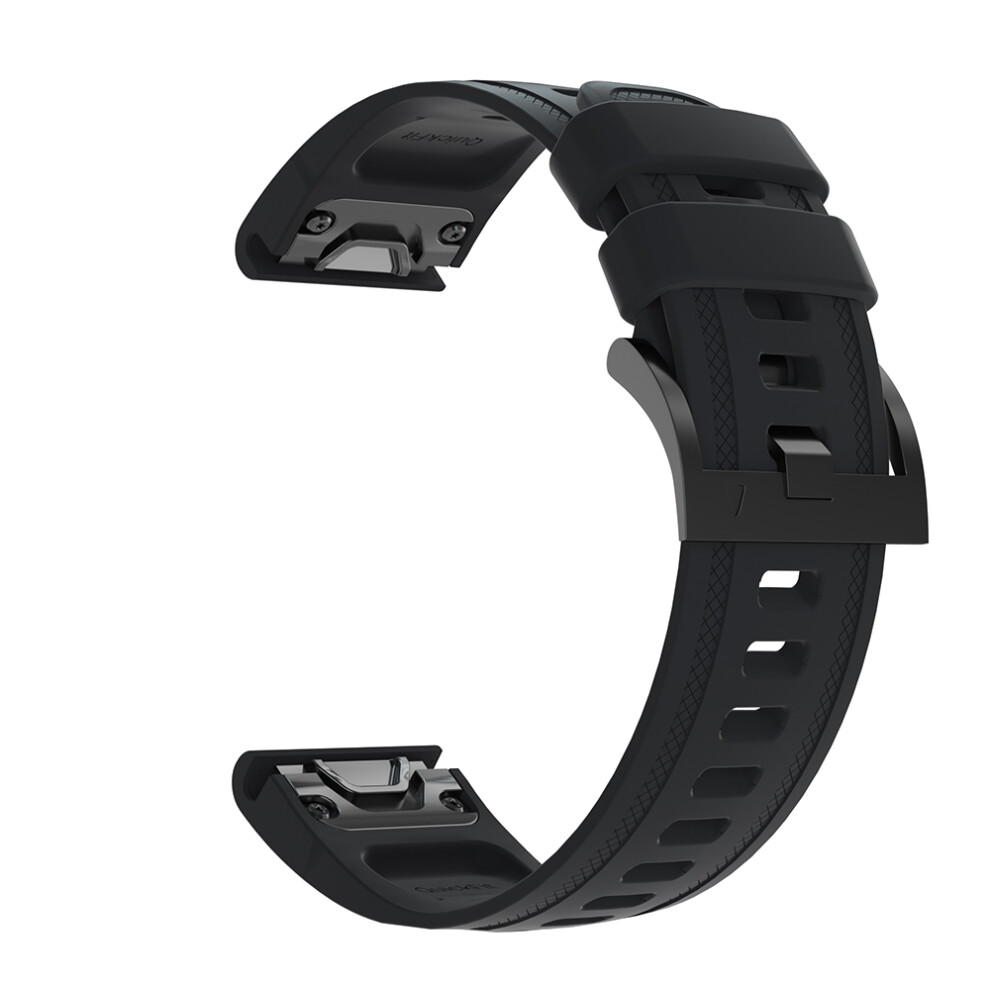 Silicone Watchstrap For Garmin Fenix 7S/Garmin Instinct 2S/Garmin Fenix 6S 20Mm Black 7314280371808