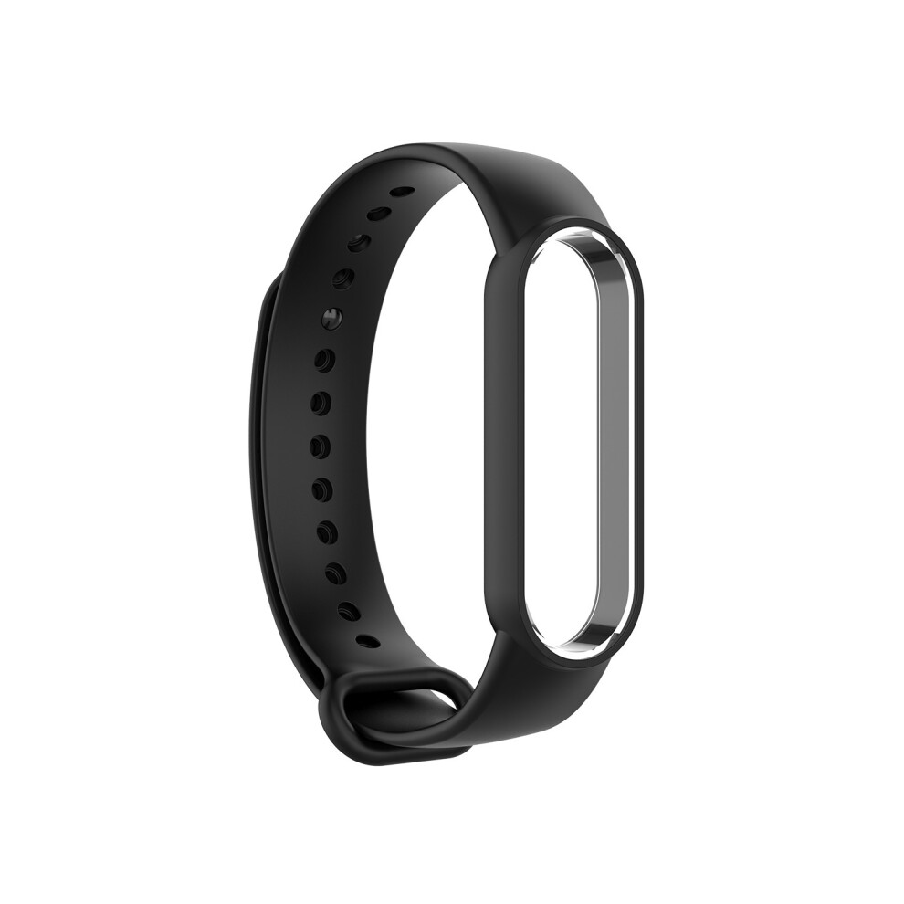 Silicone Watch Strap For Xiaomi Mi Band 6/5, Huami Amazfit Band 5 Black 7314280711154
