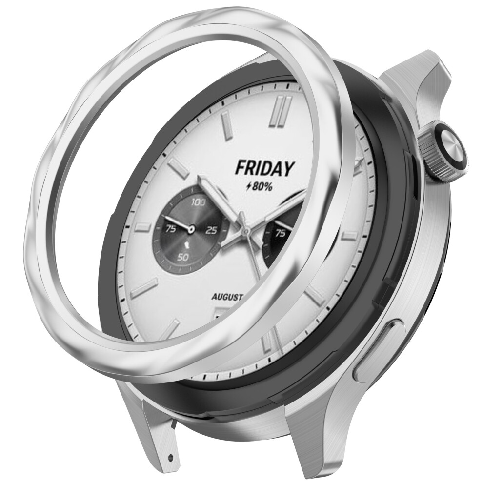 Stainless Steel Watch Bezel For Xiaomi Watch S4/S3 Thread Silver 7314280845965
