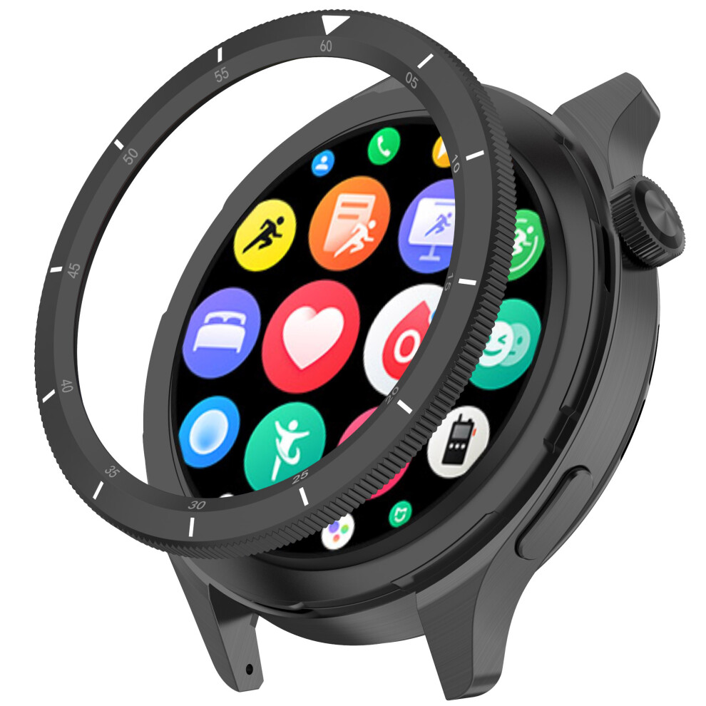 Stainless Steel Watch Bezel For Xiaomi Watch S4/S3 Scale Silver 7314281051426