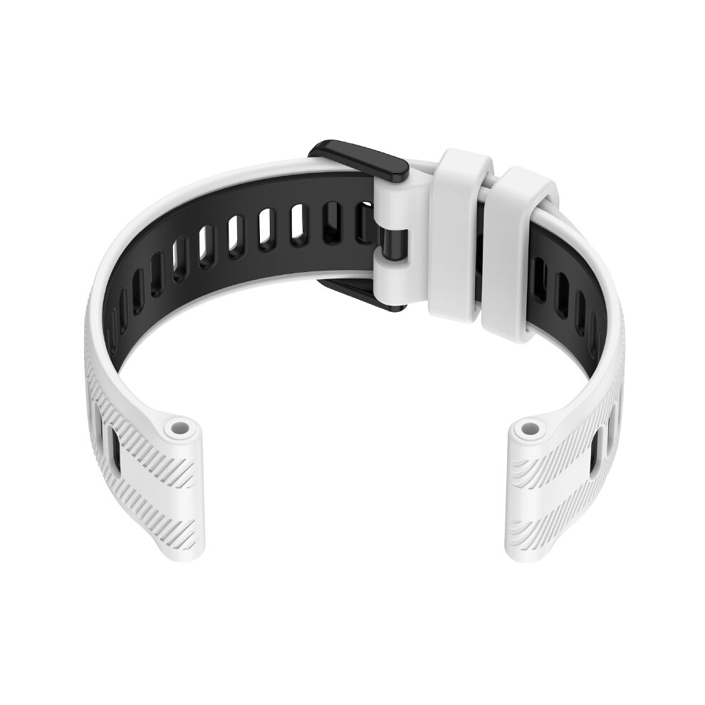 White & Black Silicone Watch Strap For Garmin Forerunner 965 White,Black 7314281034627