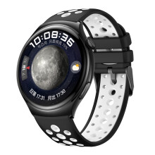 Silicone Watch Strap for Huawei Watch 4/3, GT2, GT3 Pro Black+White M 0