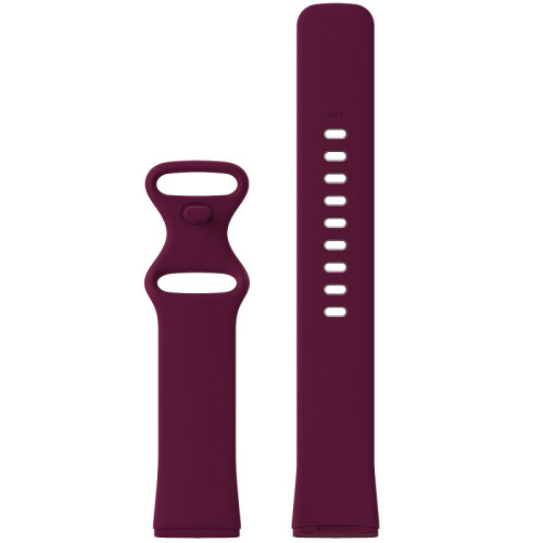 Fitbit Sense/Versa 3 Armband Silikon Weinrot (S) 2