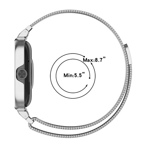 Metallrahmengehäuse mit integriertem Armband für Redmi Watch 4 Silver 2