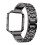 Διαμαντένιο ανοξείδωτο ατσάλι Fitbit Blaze Smartwatch band compatible with Fitbit, μαύρο με πλαίσιο 1