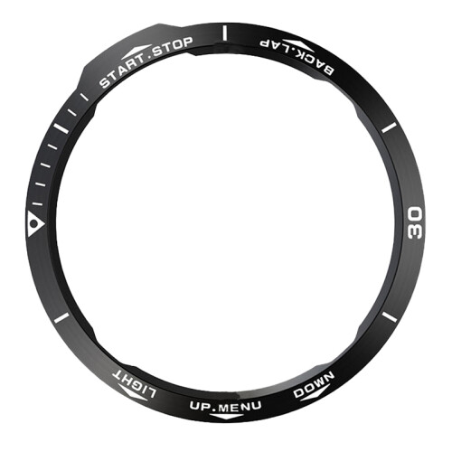 Stilfuld Sort & Hvid Bezel til Garmin Fenix 6X Serien 2