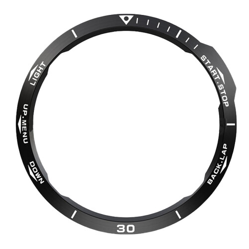 Stilfuld Sort & Hvid Bezel til Garmin Fenix 6X Serien 1