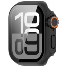 Protective Case for Apple Watch - Hard PC & Tempered Glass Black 46 mm