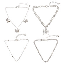1 Set Damen Fußkette Miss Alloy Weiß
