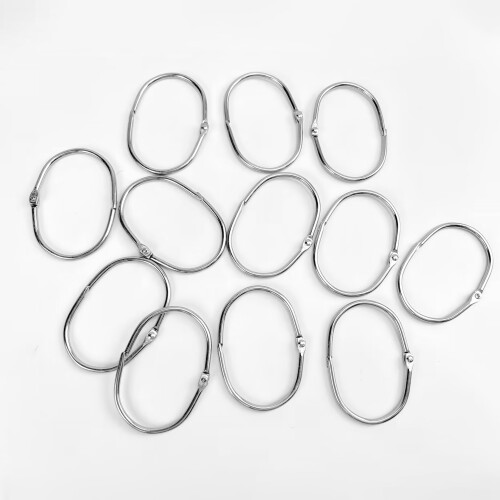 Gardinringar / Ringar för duschdraperi 12-pack Silver 2