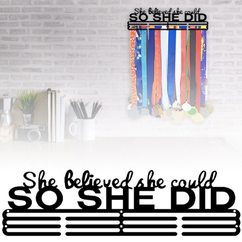 Medal Holder Iron Medal Hanger Holder Display Rack Black 2