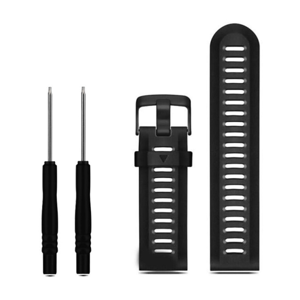 Silicone Watchband For Garmin Fenix 3 Hr/6X Gps/5X Sapphire/Descent Mk1 Black 7314280363766