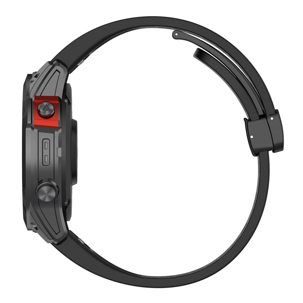 22Mm Silicone Watch Strap For Garmin Epix Pro 47Mm/Fenix 7/Fenix 7 Pro Black 7314280428564