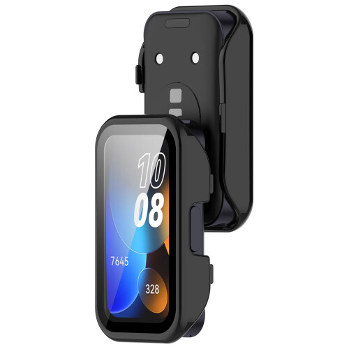 Προστατευτική θήκη οθόνης PC+ Tempered Glass συμβατή με Huawei Band 8 - Μαύρο 1