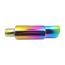 Car Exhaust Tailpipe Universal Stainless Steel Weld-On Muffler Tip Chrome Trim Rear End Pipe Fits Most Cars