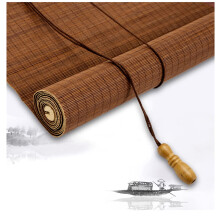 Bamboo Roller Shades, Natural Bamboo, Outdoor Patio Roll Up Blinds, Privacy & Light Filtering, Anti-UV, W60xH200cm