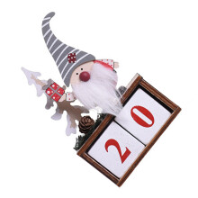 2 Sets Tischholzblock Kalender Für Weihnachten Countdown