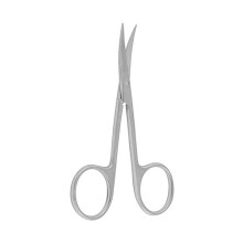 Facial Hair Scissors Curved Stainless Steel 4.5 Inch Eyebrow Shaping Grooming Scissors For Ear Nose Hair Mustache