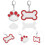 2-Pack Tag Voeder Heat Transfer 5,5X4,5 Cm Rood 11