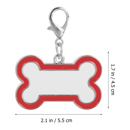 2-Pack Tag Voeder Heat Transfer 5,5X4,5 Cm Rood 2