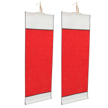 2 Stuks Chinese Kalligrafie Papier Rol Schilderij Hangend Rood