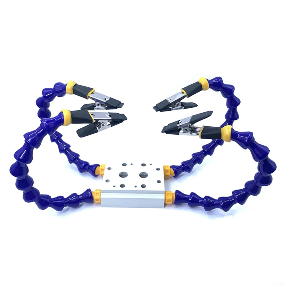Flexible Helping Hands Soldering Station Third Hand, Pcb Holder, Table Clamp, 4-Claw Aid For Electronic Repair 9393856276677