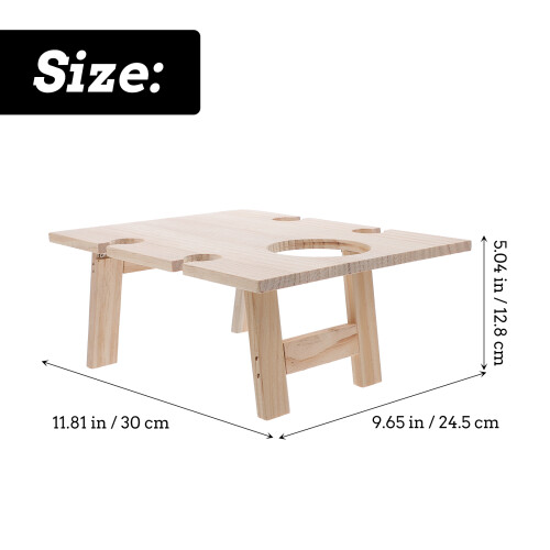 Folding Wine Table Square Snack 1