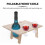 Folding Wine Table Square Snack 10