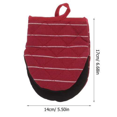 Ovenhandschuhe Sicherheitshandschuhe Backen Rot Baumwolle 1