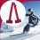 Ski Carrier Strap Nylon Adjustable Ski Straps Shoulder Holder Red Binding Strap For Snowboards 2