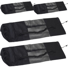 Worgeous 4 Stks Yoga Mat Mesh Tas Zwart Voor Buitenshuis