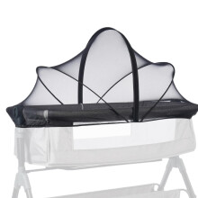 Bassinet Cover Portable Baby Crib Net Breathable Folding Mesh Fits Playard Cradle Co-Sleeping Travel Camping Black