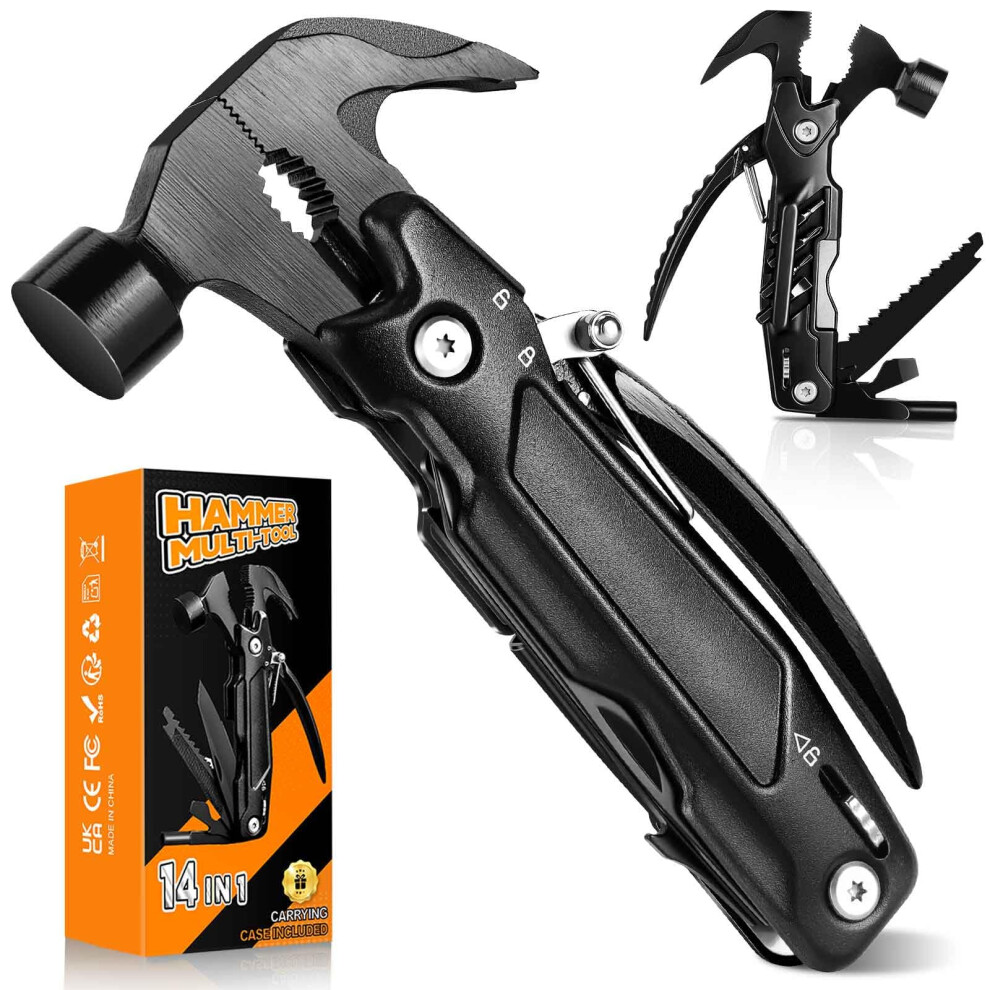 14-In-1 Multitool Hammer Edc Pocket Gear Safety Lock Compact Camping Tool Diy Repair Kit All-In-One Tool 9393856278626