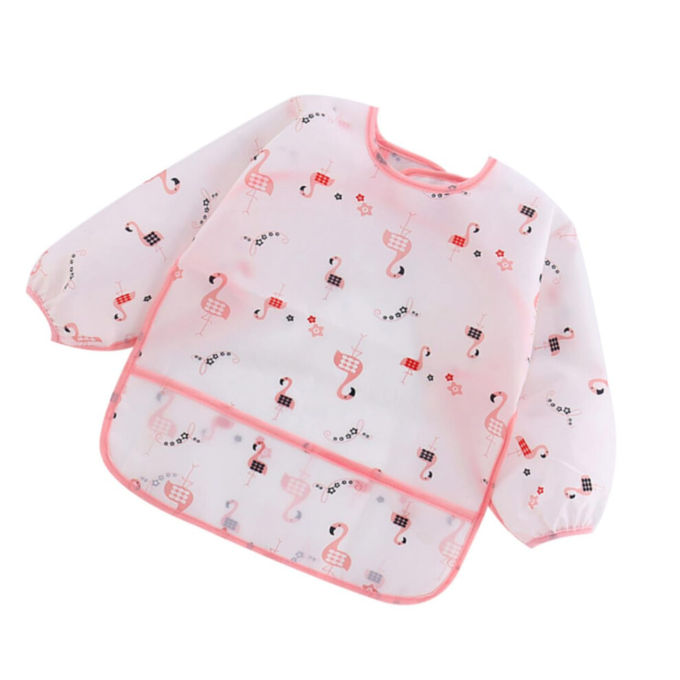Breathable Painting Flamingo Bib For Newborns Unisex Eating Apron Coverall For Art And Meals