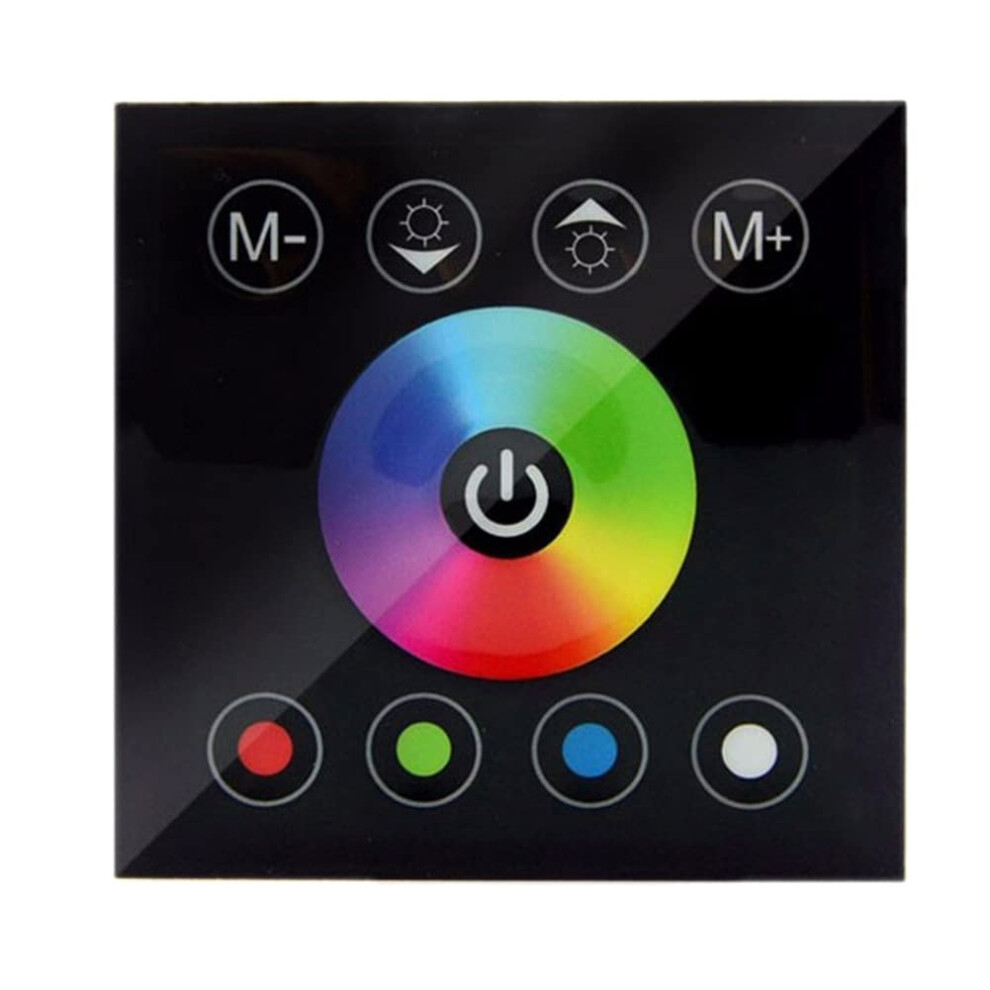 Dc12v-24V Rgb/Rgbw Controller Glass Panel Dimmer For Led Strips Lamp Black 9084446360561