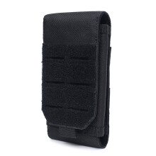 Tactical Molle Phone Pouch Military Fanny Waist Bag Black Nylon Compact Fits Most Phones Money Tools Case