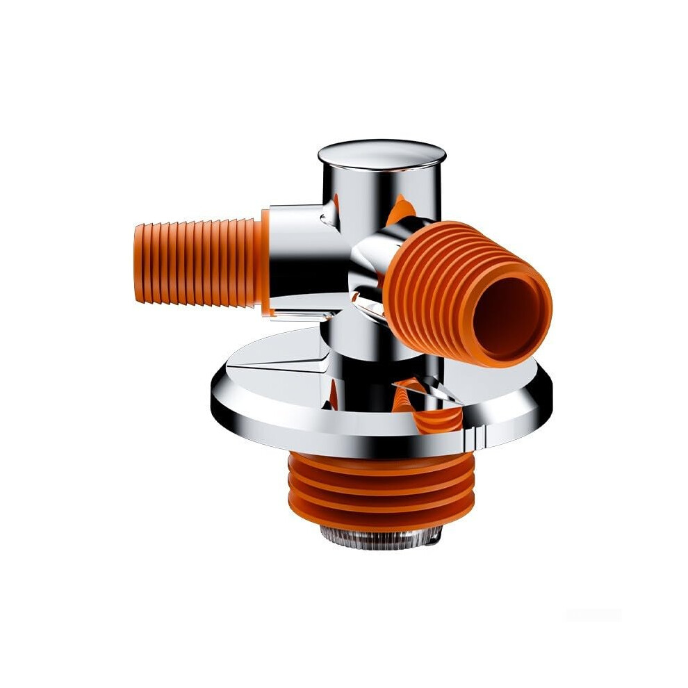 Washing Machine Floor Drain Chrome 2-In-1 Anti-Odor Downpipe Connector For Washing Machines, Dishwashers, Toilets 9393856279128