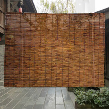 Decoration Partition Reed Curtain Hand-Woven Bamboo Roll-Up Window Blind W110xH150cm (43x59in) for Window Arbor Balcony