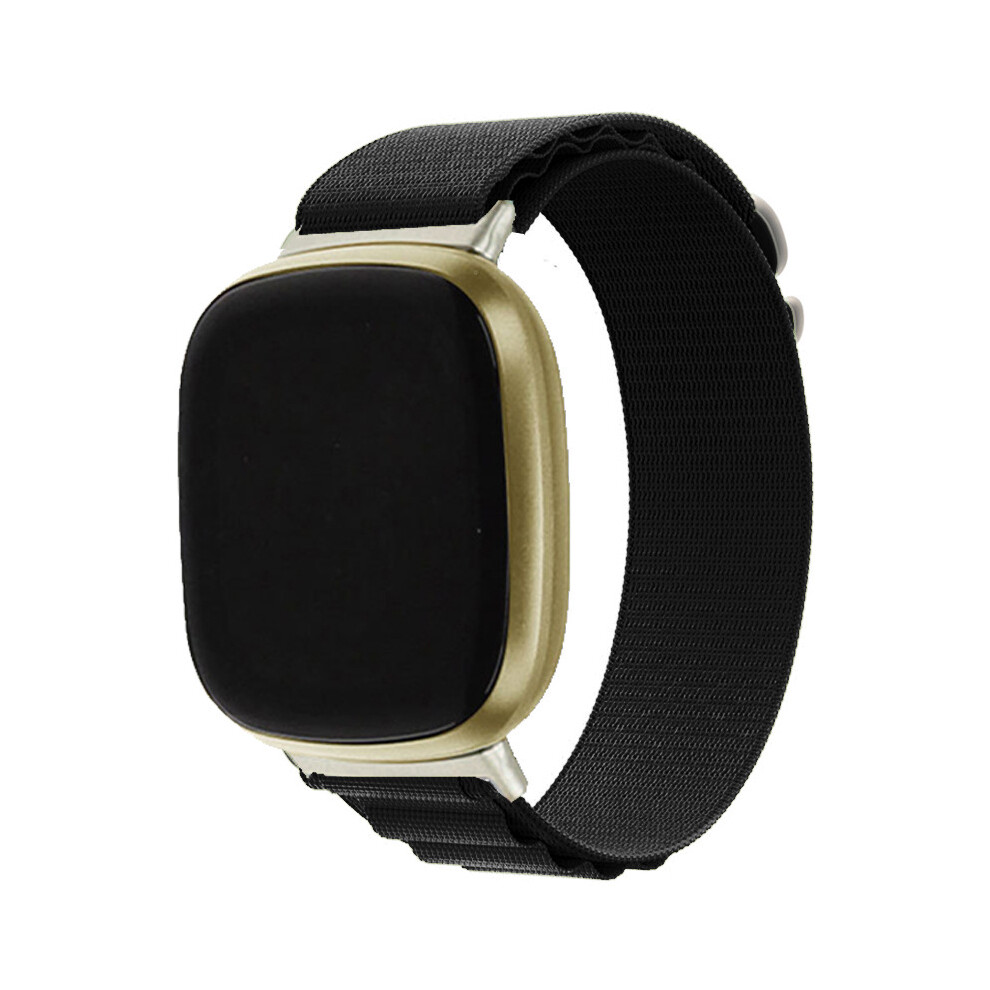 Watchband Braided Nylon Fitbit Versa 3 Black 7314280313525